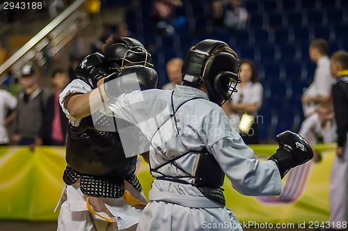 Image of Kobudo competition between boys.