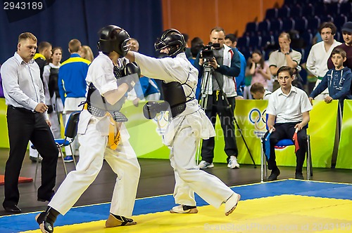 Image of Kobudo competition between boys.