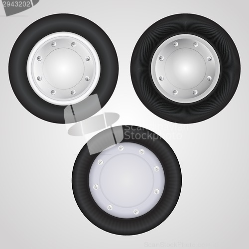 Image of Vector icons for auto parts. Wheel