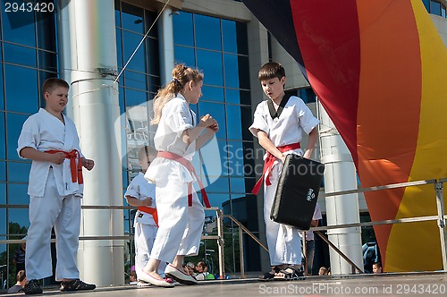 Image of Children are engaged in Taekwondo