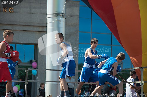 Image of The boys busy in boxing