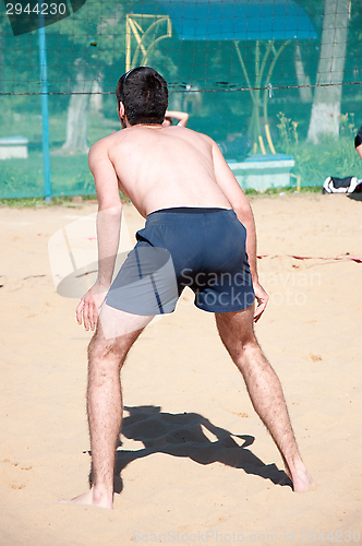 Image of Beach volleyball player