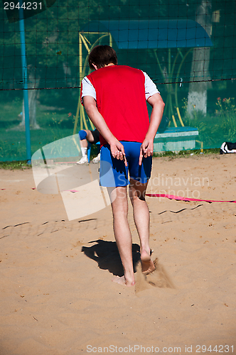 Image of Beach volleyball player