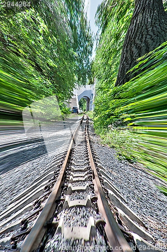 Image of Railway rails. 