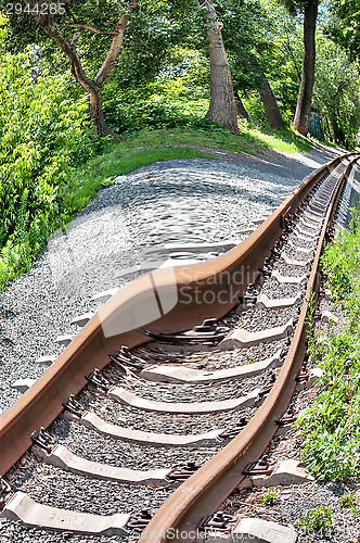 Image of Railway rails. 