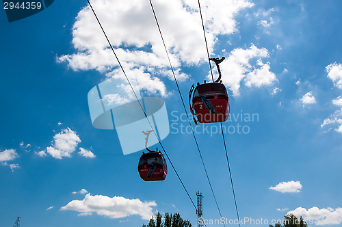 Image of The funicular link Europe and Asia in the city of Orenburg