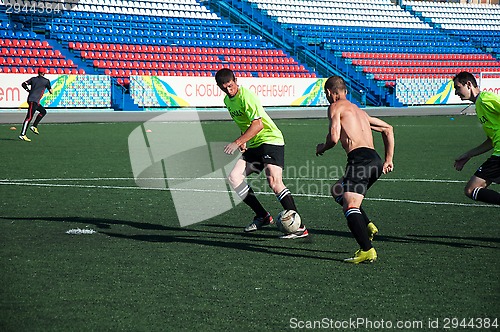 Image of Boys play football