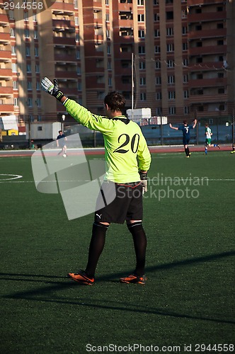 Image of Soccer game The goalkeeper number 20