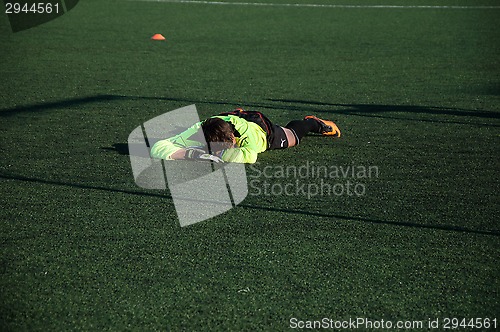 Image of Soccer game The goalkeeper number 20