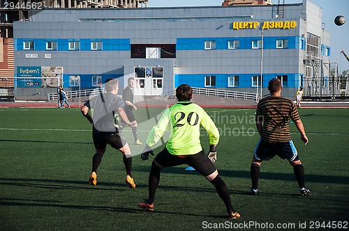 Image of Soccer game The goalkeeper number 20