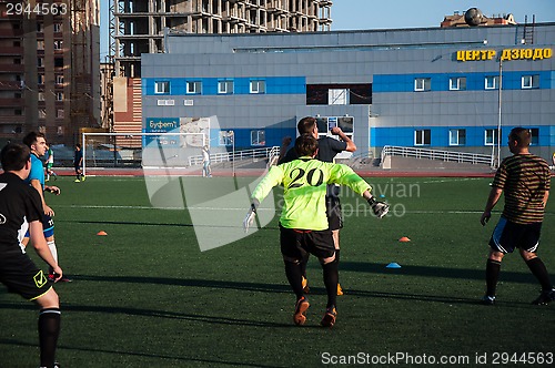 Image of Soccer game The goalkeeper number 20