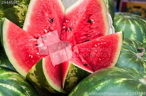 Image of Watermelon is sold at the Bazaar