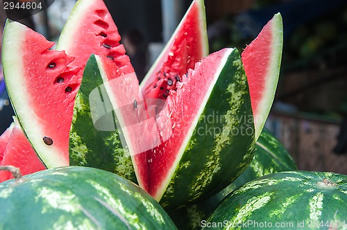 Image of Watermelon is sold at the Bazaar