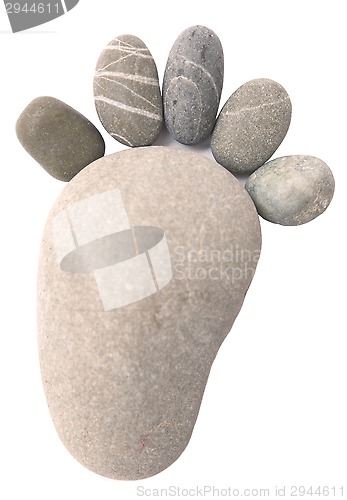 Image of stone footprint