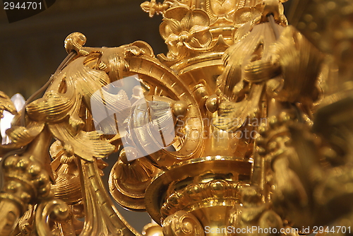 Image of golden chandelier