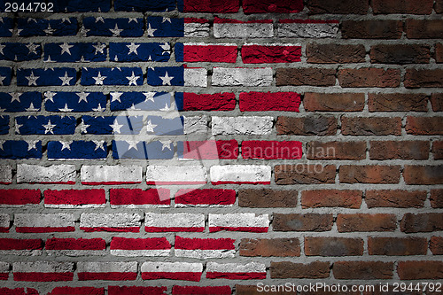 Image of Dark brick wall - USA