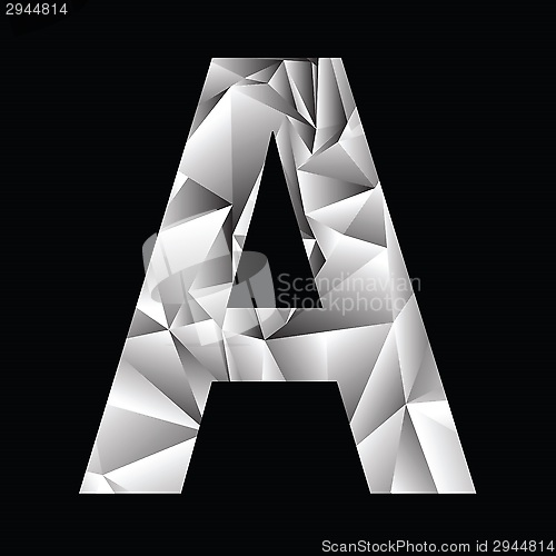 Image of crystal letter  A