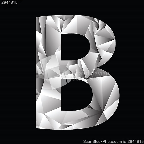 Image of crystal letter  B