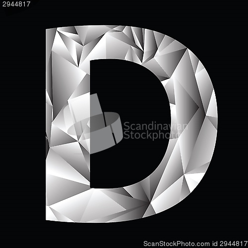 Image of crystal letter  D