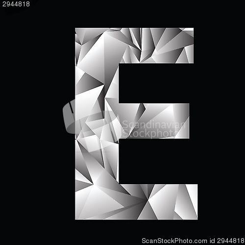 Image of crystal letter  E