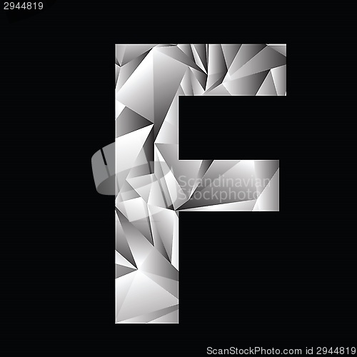 Image of crystal letter  F