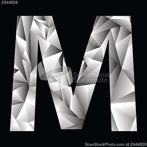 Image of crystal letter  M