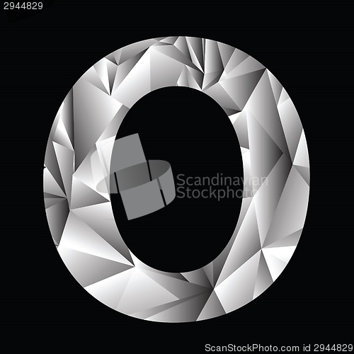 Image of crystal letter  O