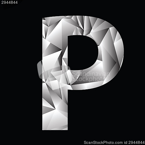 Image of crystal letter  F