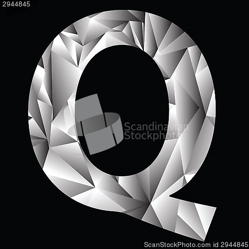 Image of crystal letter  Q