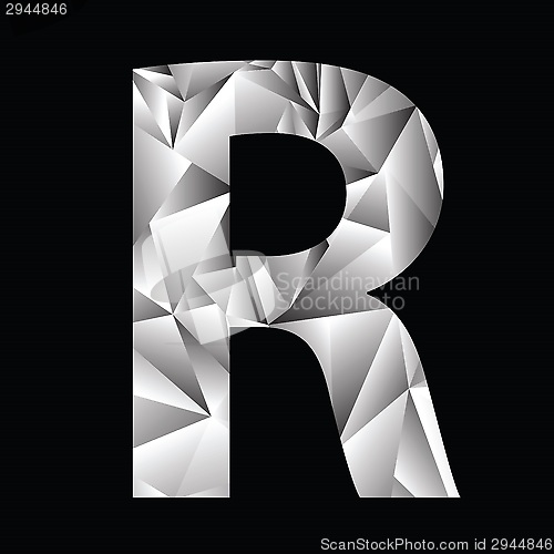 Image of crystal letter  R