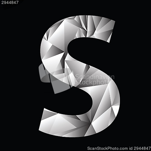 Image of crystal letter  S