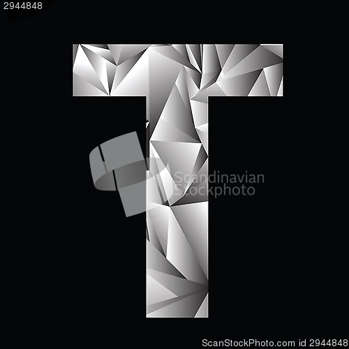 Image of crystal letter  T