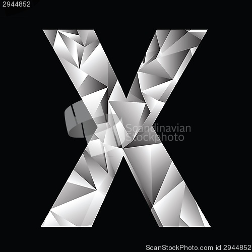 Image of crystal letter  X