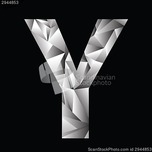 Image of crystal letter Y