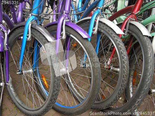 Image of bicycles detail