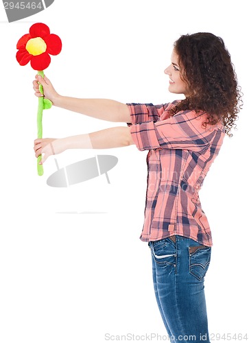 Image of Girl with big flower