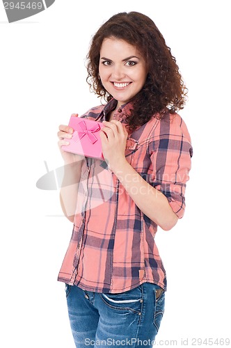 Image of Girl with gift box