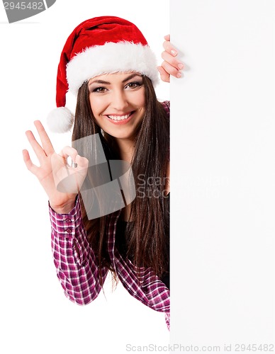 Image of Girl in Santa hat