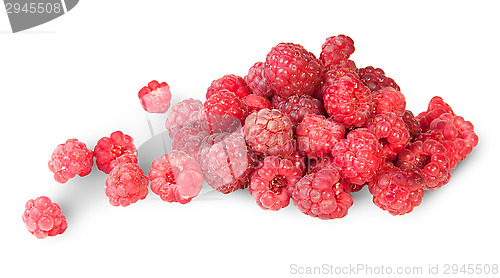 Image of Pile Of Fresh Juicy Raspberries