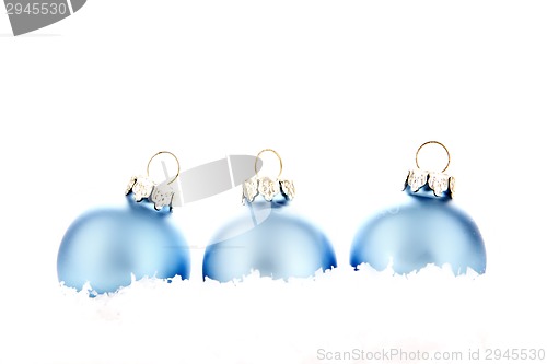 Image of christmas balls blue