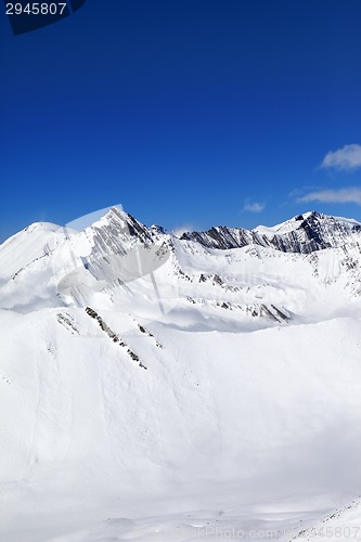 Image of Winter snowy mountains at nice day