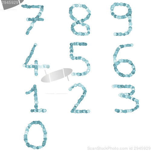 Image of Numbers written with coins