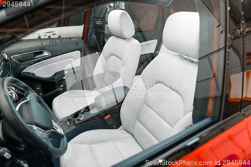 Image of Luxury car interior angle shot