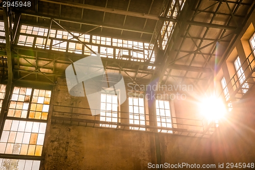 Image of Industrial interior with br light