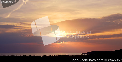 Image of Silent sunset at the sea