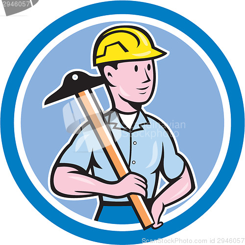 Image of Engineer Architect T-Square Circle Cartoon