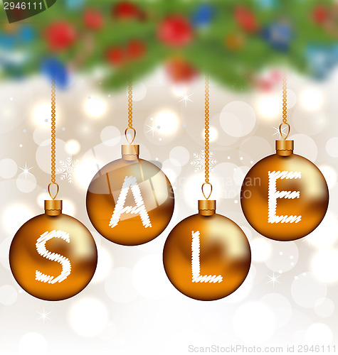 Image of Brown glossy balls with lettering sale, Christmas decoration