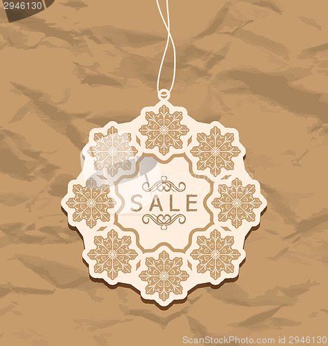 Image of Christmas discount label, vintage style