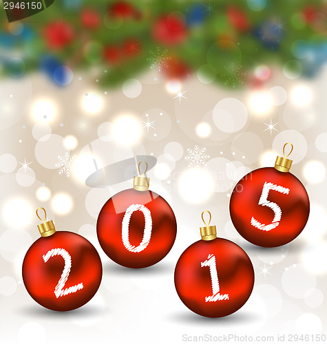 Image of Happy new year in hanging glass ball