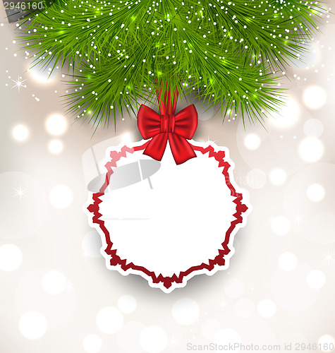 Image of Glowing background with Christmas card